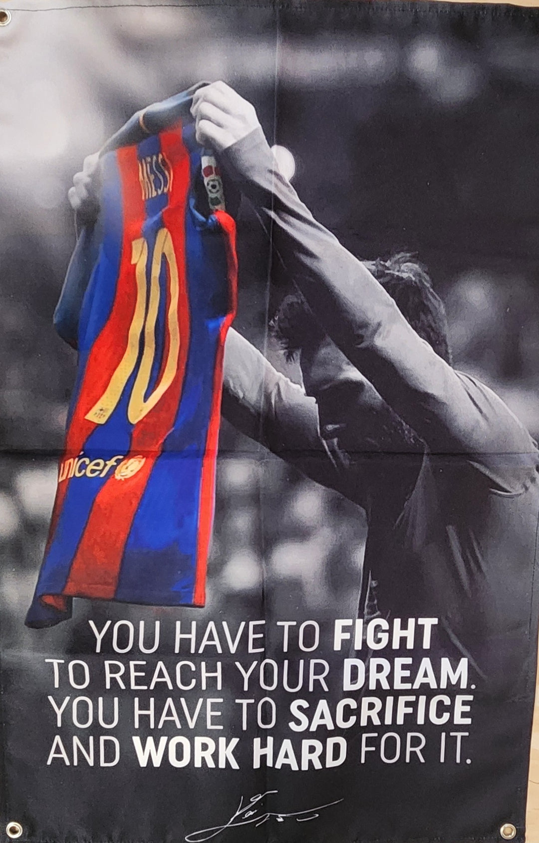 Messi Barcelona Fabric Poster 65X40cm