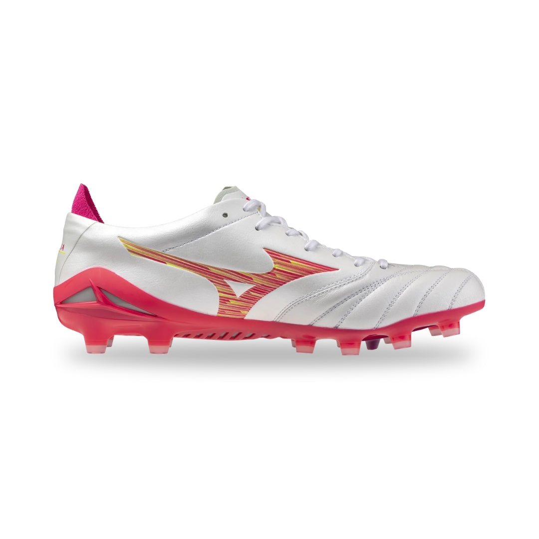 Mizuno Morelia Neo IV Elite FG - White / Pink Tetra / Fuchsia