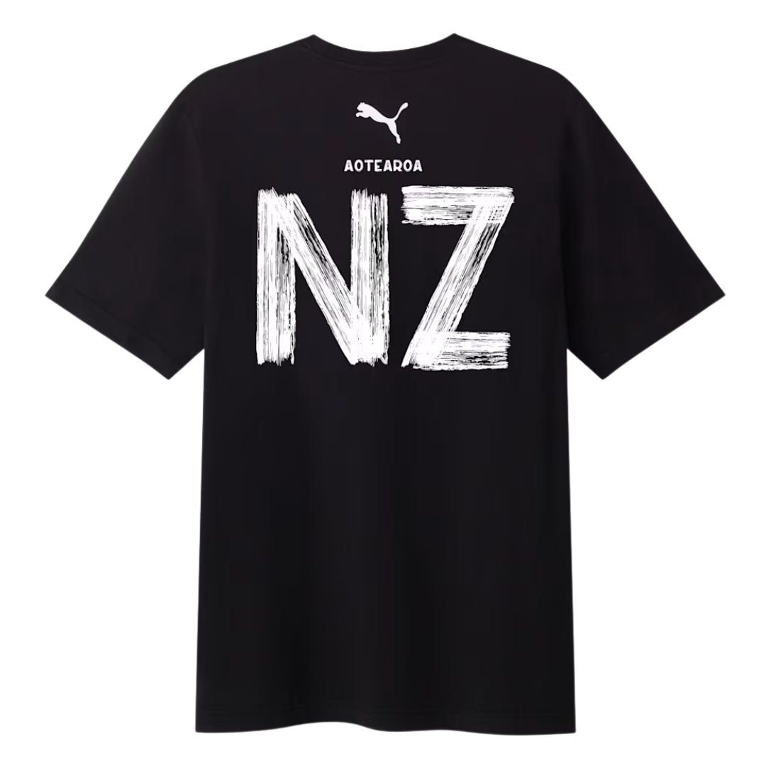 New Zealand Football Casual Tee - Black - Youth