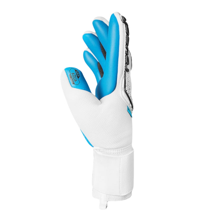 Reusch Goal Keeper Gloves -Attrakt Freegel Aqua - WHITE / BLACK / AQUA BLUE