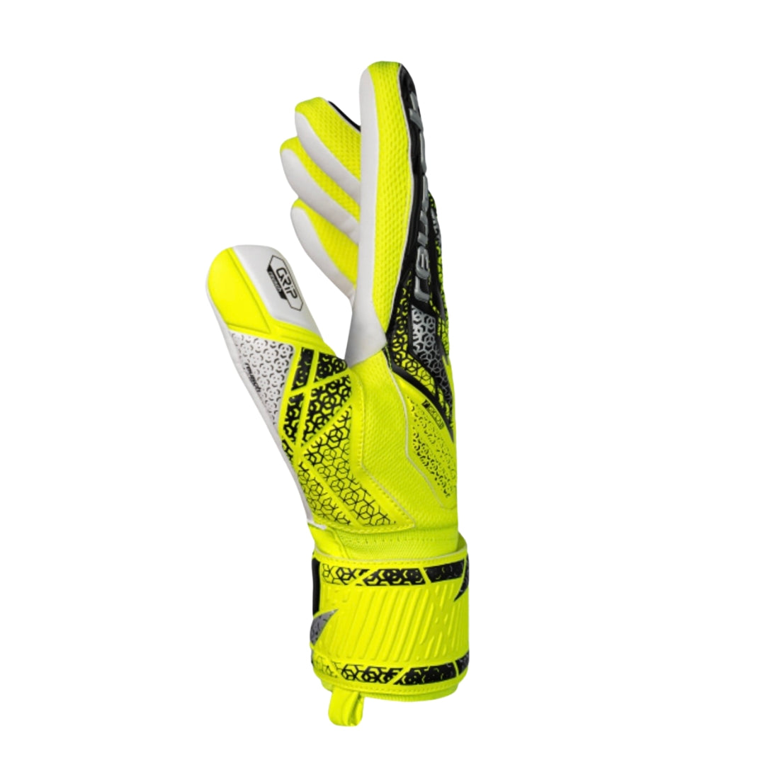 Reusch Goal Keeper Gloves - Attrakt Grip - SAFETY YELLOW / SILVER