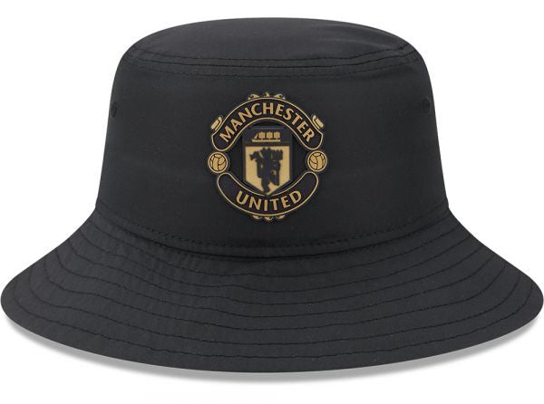 New Era Man UTD FC Bucket Hat Black Gold