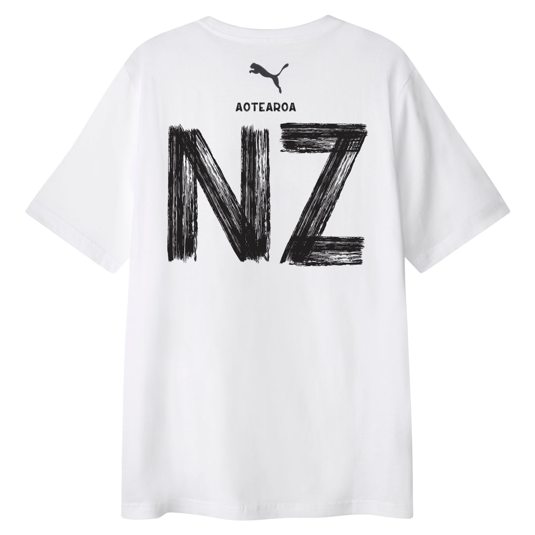 New Zealand Football Casual Tee - Youth - WHITE