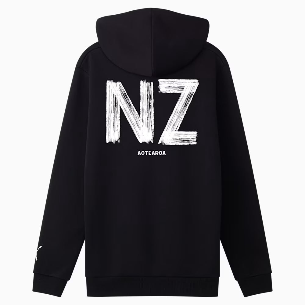 New Zealand Football Casual Hoodie - Unisex - BLACK