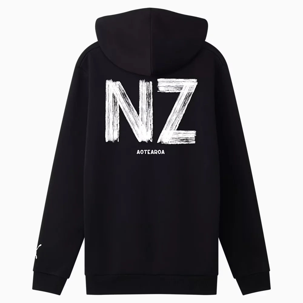 New Zealand Football Casual Hoodie - Black - Youth