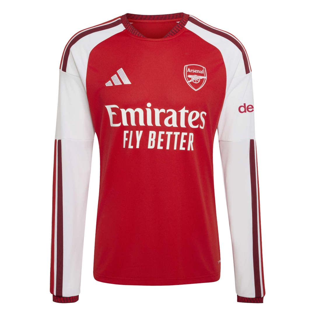  Arsenal FC ユニフォーム レッド ホワイト Arsenal FC 26/27 Home Long Sleeve Jersey – Soccer United NZ