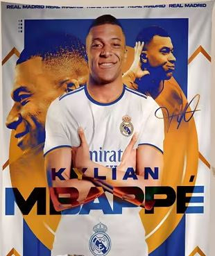Kylian Mbappe Real Madrid Fabric Poster 60cm x 90cm