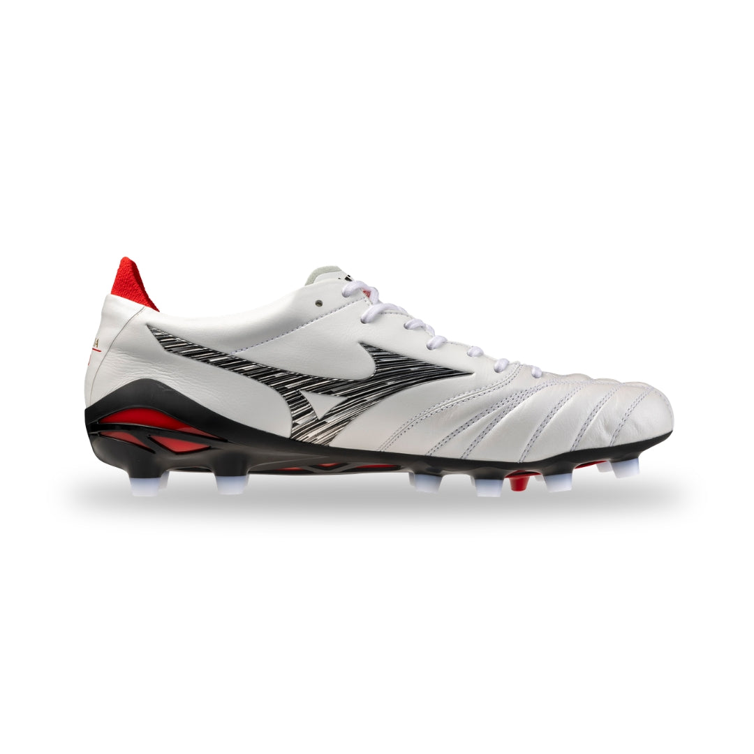 Mizuno Morelia Neo ホワイト/レッド FG Mizuno Morelia Neo V Japan FG Boots - White / Black / Chinese Red