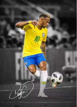 Neymar JR Brazil Canvas Poster 45X30cm