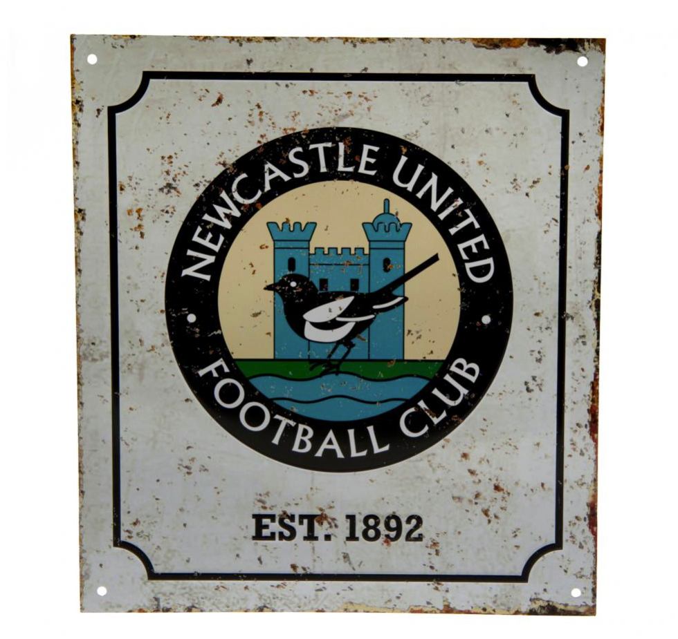 Newcastle United FC Retro Logo Sign