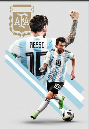 Messi Large Fabric Poster 145X90cm
