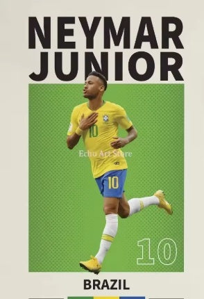 Neymar JR Brazil Poster 45X30cm