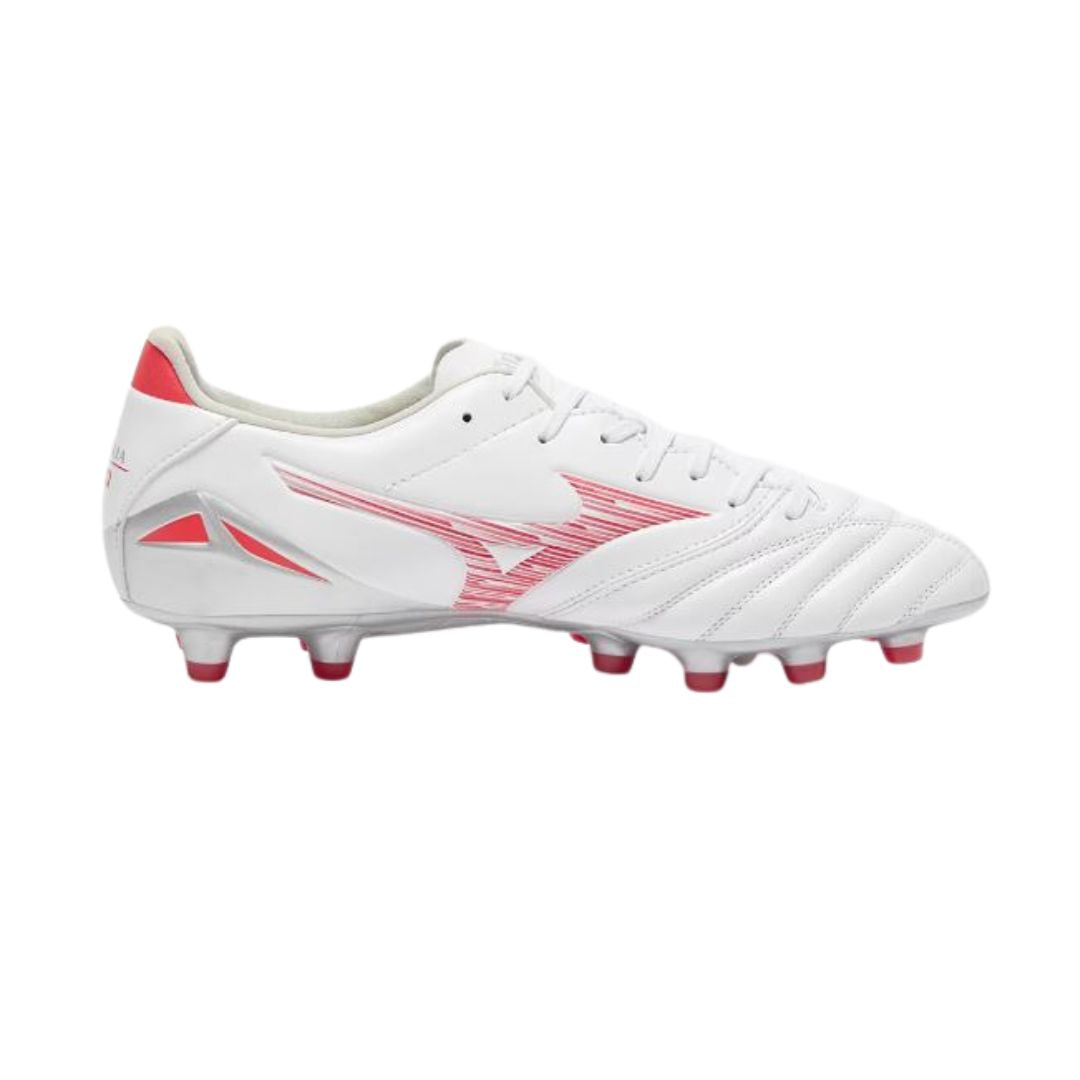 Mizuno Morelia Neo IV Pro FG Boots - WHITE/RADIANT RED/HOT