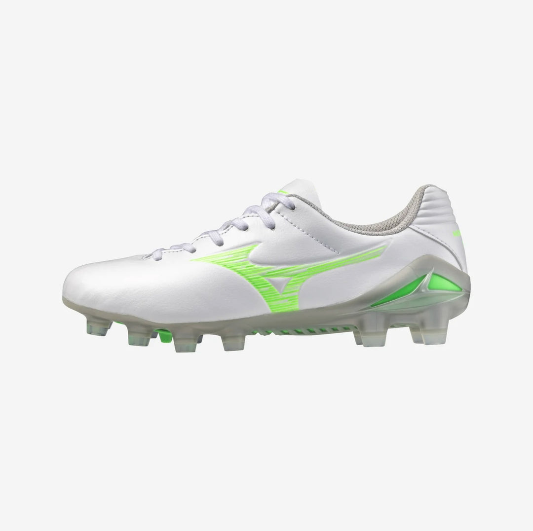 Mizuno Monarcida Neo III Select FG Junior - WHITE / GECKO GREEN