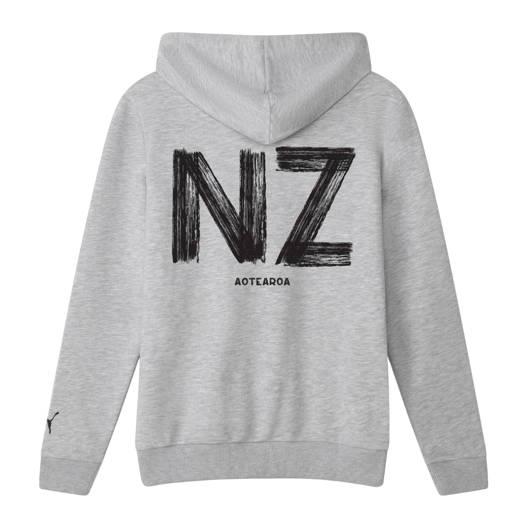 New Zealand Football Casual Hoodie - Youth - GREY
