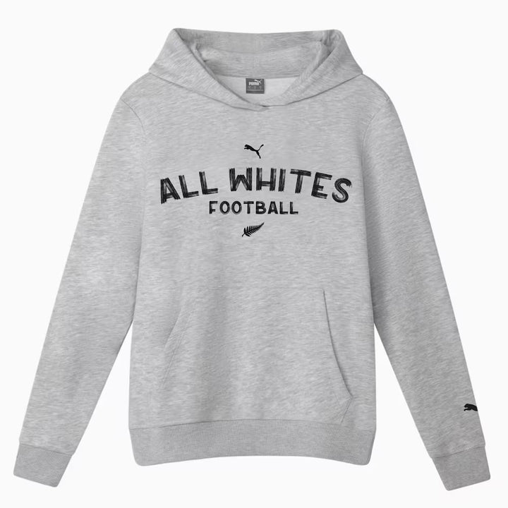 New Zealand Football Casual Hoodie - Youth - GREY