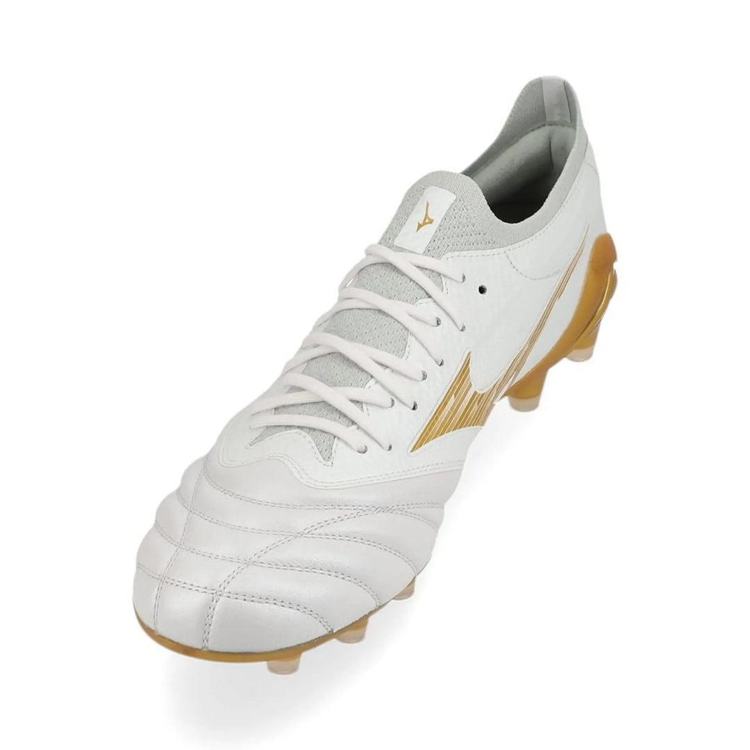 Mizuno Morelia Neo IV Beta Elite FG Bright Gold - White/Gold/Cool Gray