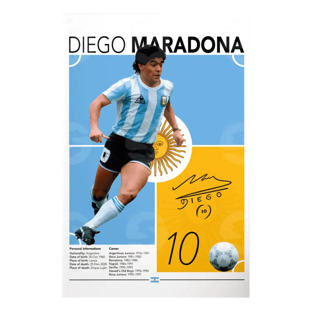 Maradona Canvas Poster 70 x 50cm