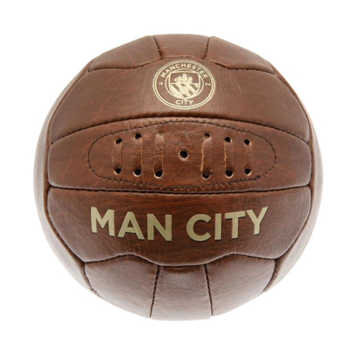 Manchester City FC Retro Faux Leather Heritage Ball