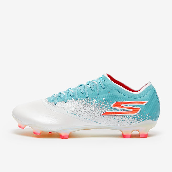 Skechers Razor Elite FG - White/Teal/Coral