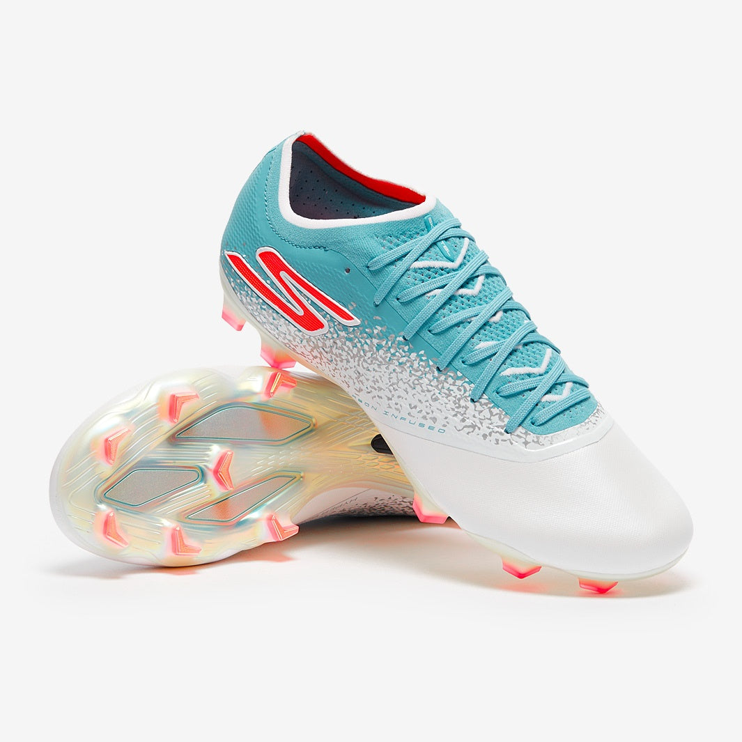 Skechers Razor Elite FG - White/Teal/Coral