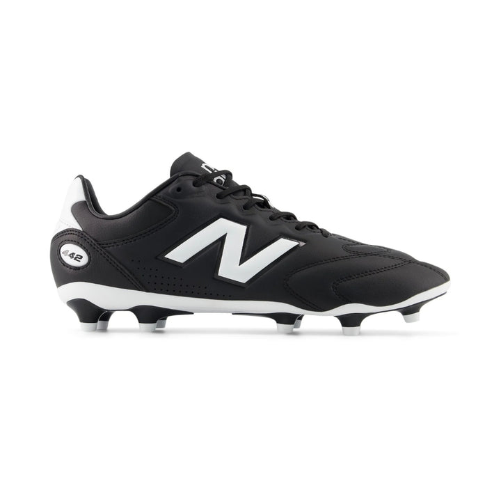 442 Pro Firm Ground Football Boot -  D Width - Black / White