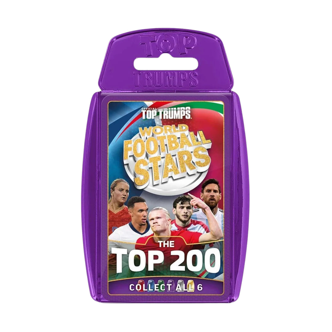 Top Trumps World Football Stars Top 200 Card Game - Chrome Purple