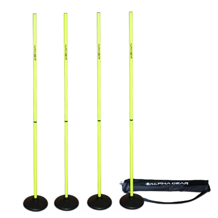 Alpha Agility Poles With Rubber Base - 4 Pack