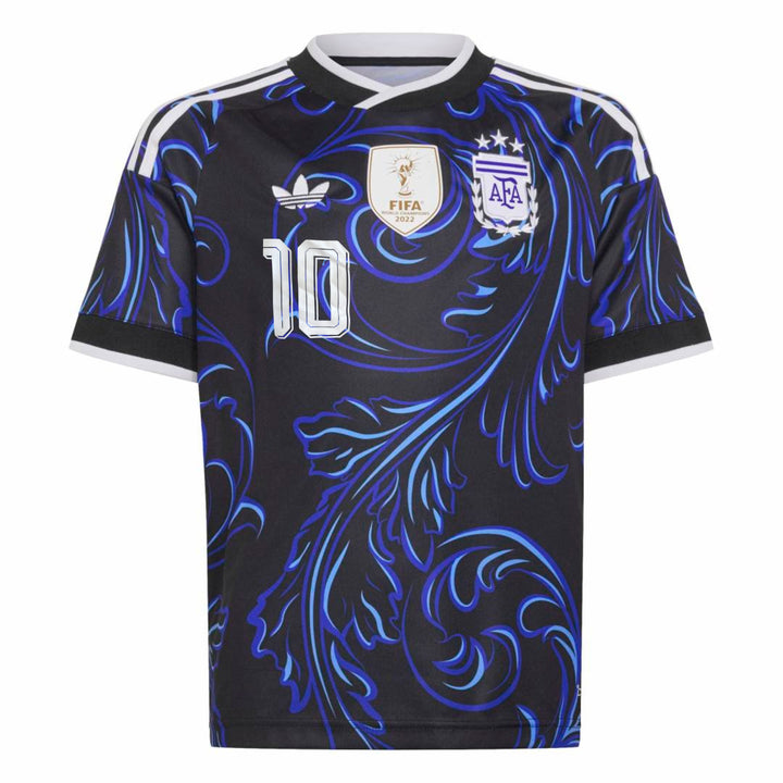 Argentina 26  Messi 10 Away Kids Jersey