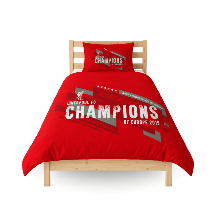 Liverpool FC Champions Of Europe Single Duvet Set