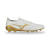 Mizuno Morelia Neo IV Beta Elite FG Boots - White / Gold / Cool Gray