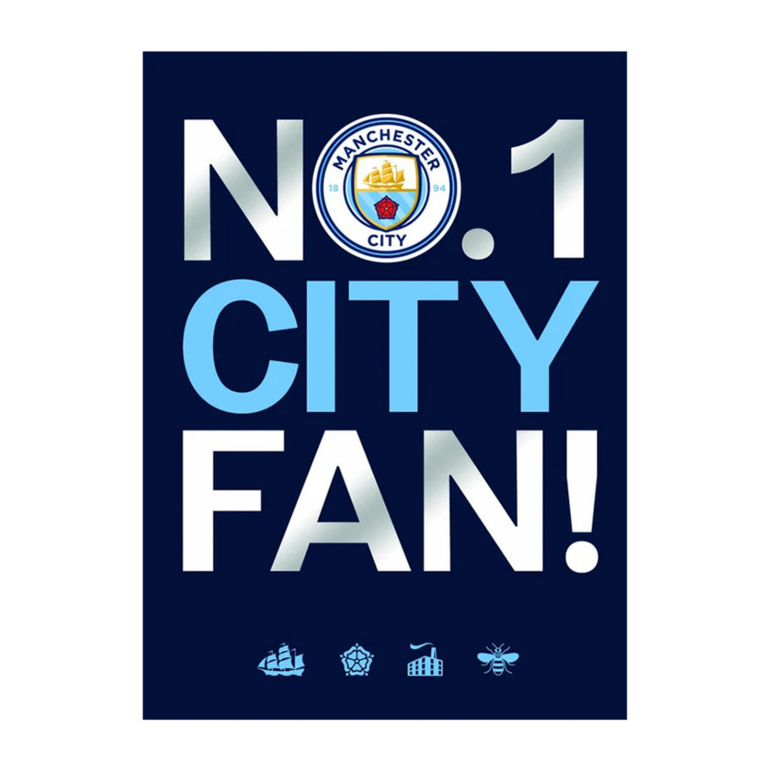 Manchester City FC No. 1 Fan Birthday Card