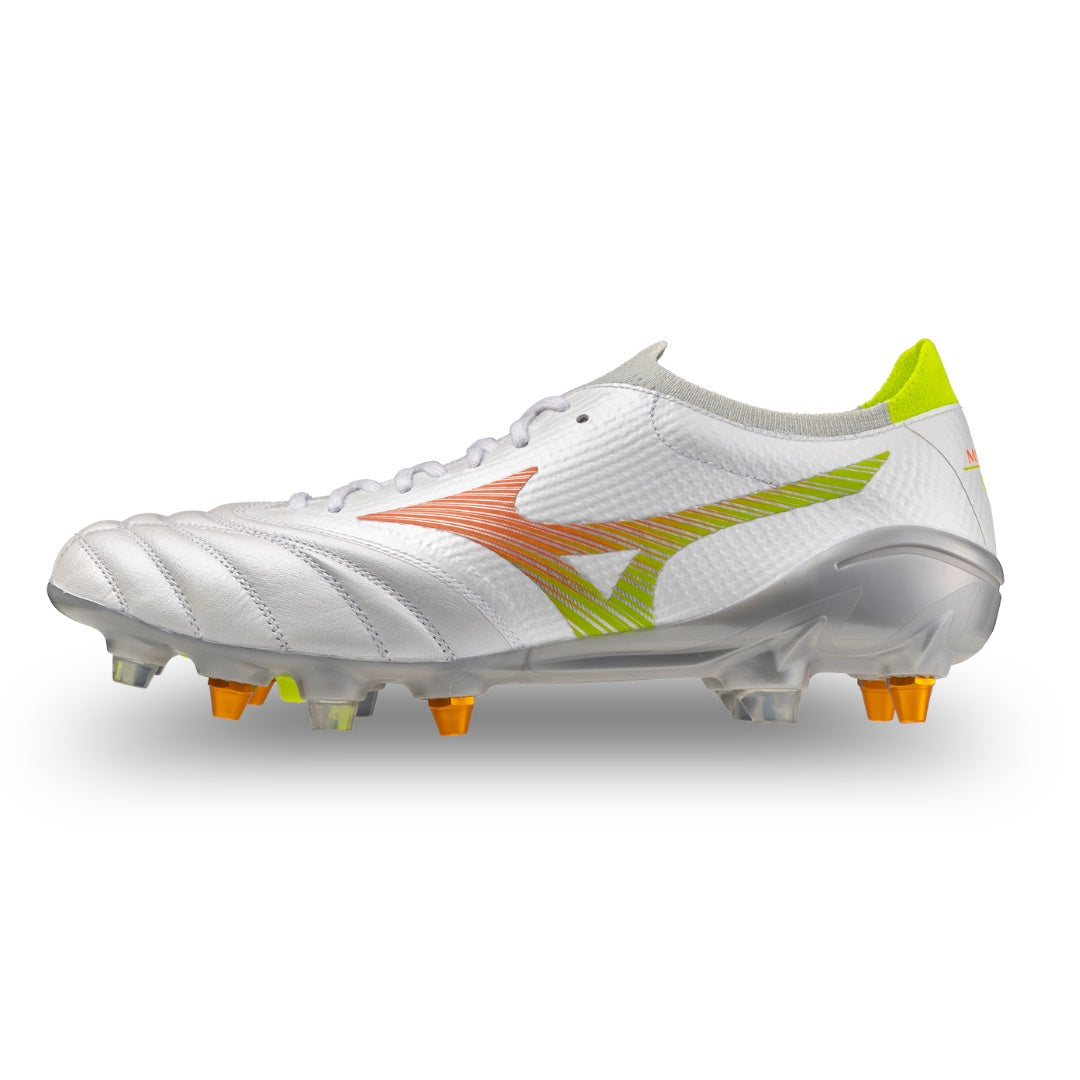Morelia Neo V ß Elite Soft Ground - White / Lava Orange / Evening Primrose