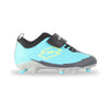 Lotto Monza FG CL Velcro Jnr  Boots– Turquoise / Charcoal