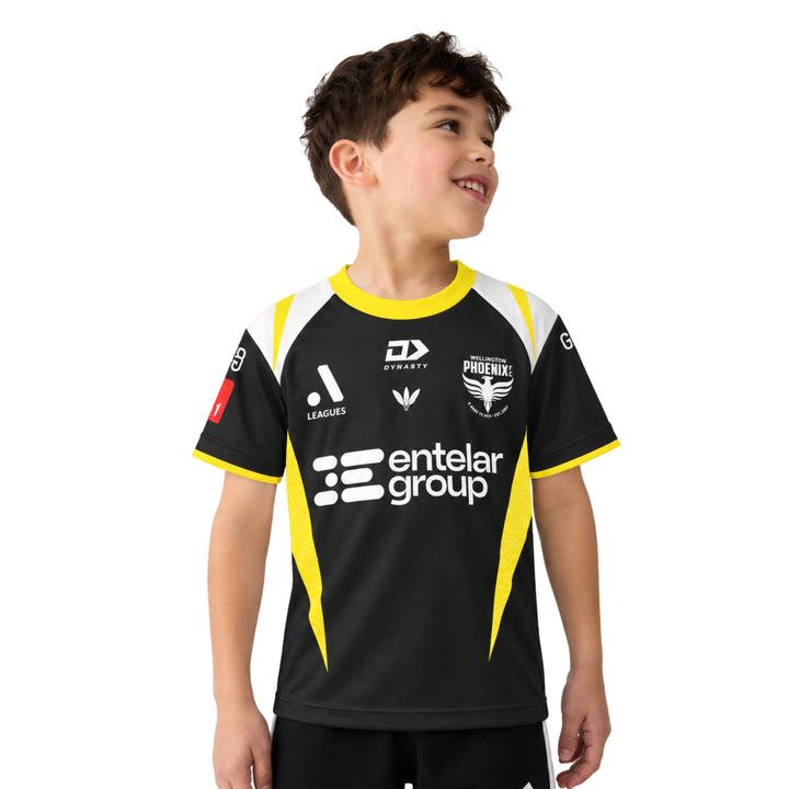 A-League Wellington Phoenix 2026 Replica Home Jersey Junior - Black