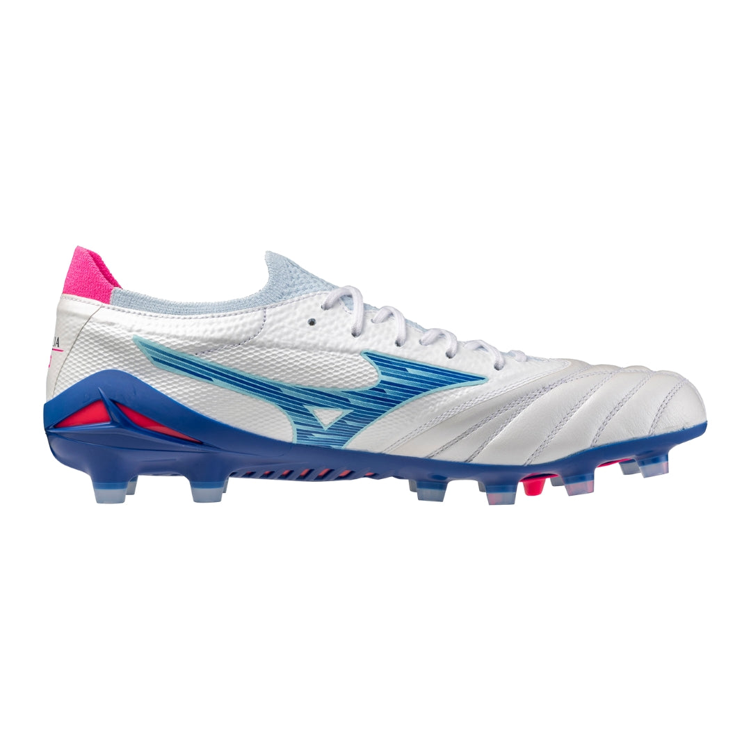 Mizuno MORELIA NEO IV β ELITE FG - White/Tanager Turquoise/Pink Tetra
