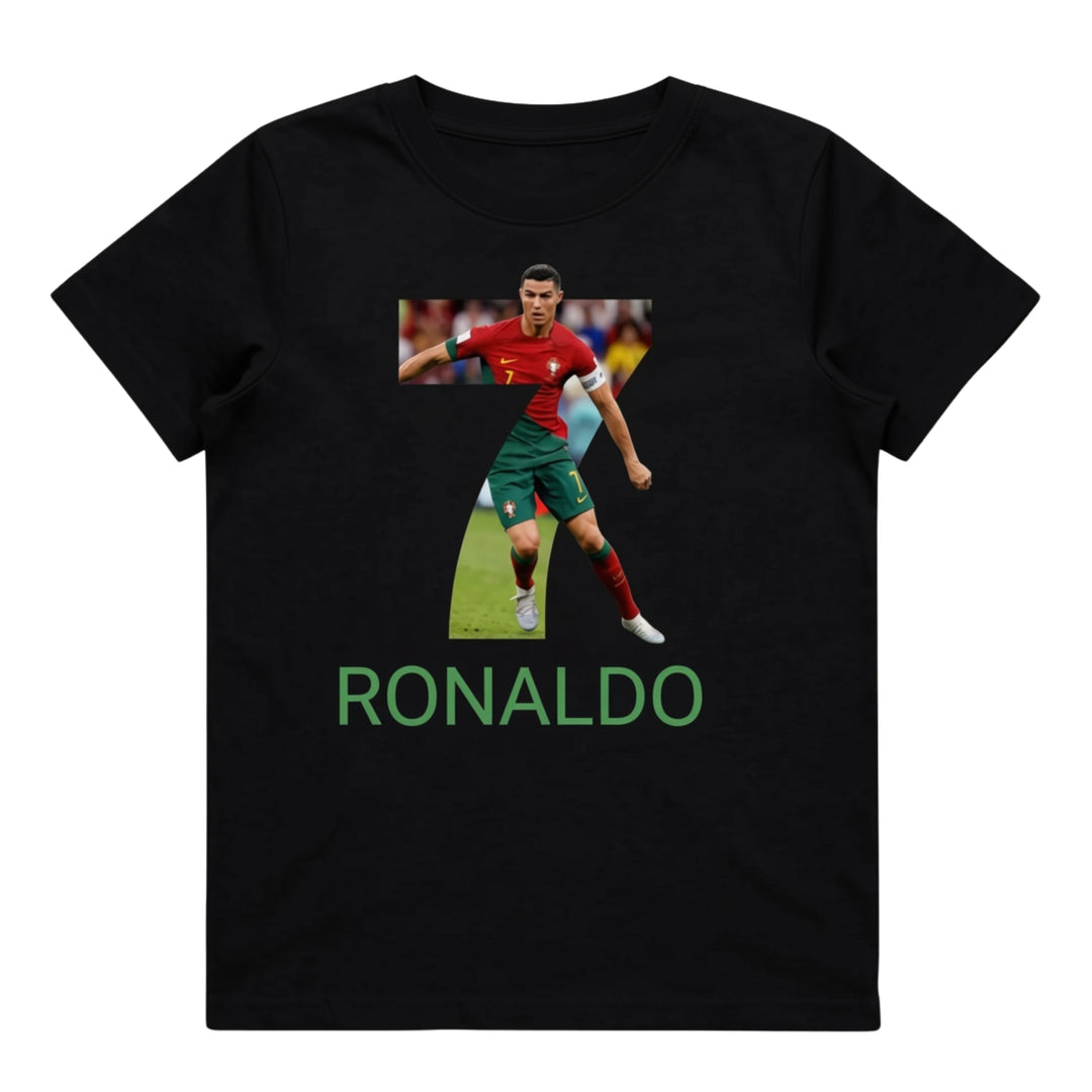 Ronaldo 7 Printed Tee - Black