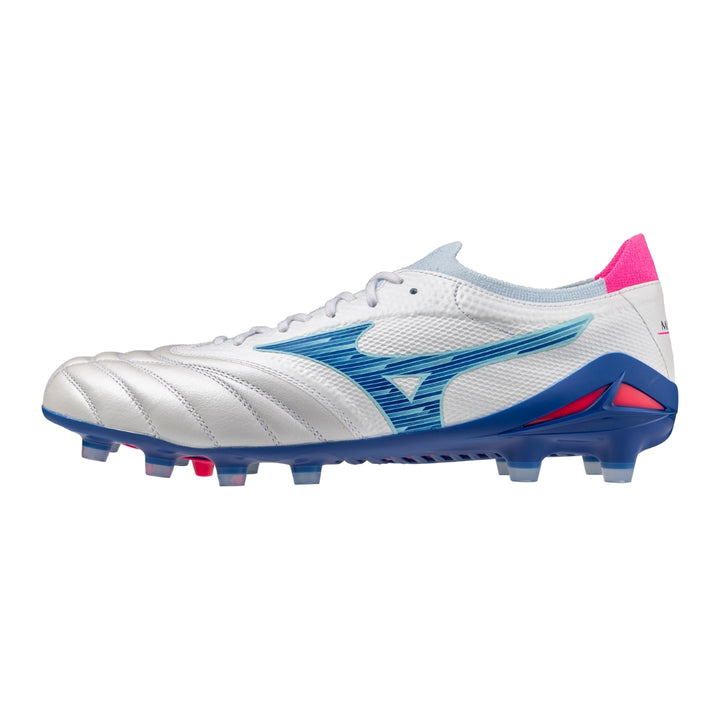 Mizuno MORELIA NEO IV β ELITE FG - White/Tanager Turquoise/Pink Tetra