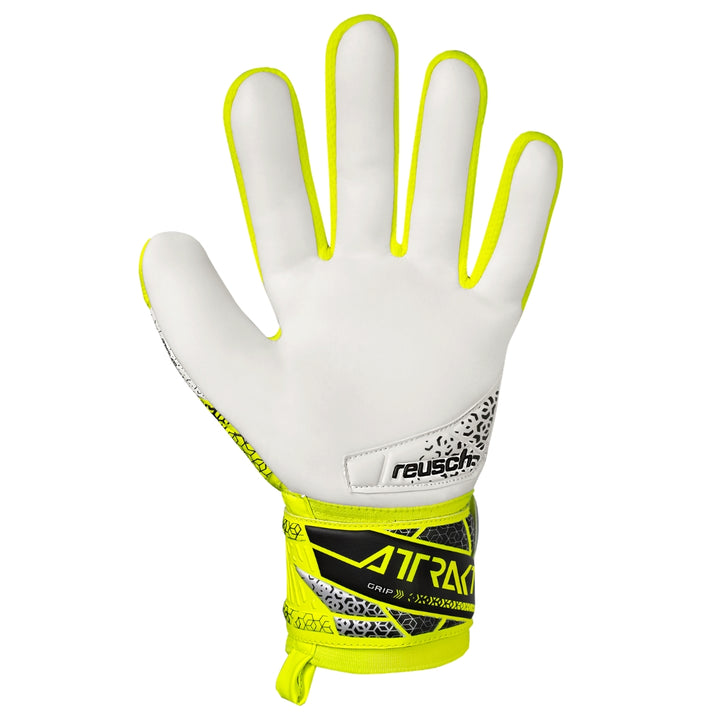 Reusch Goal Keeper Gloves - Attrakt Grip - Safety Yellow / Silver