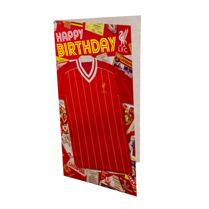 Liverpool FC Retro Shirt Birthday Card