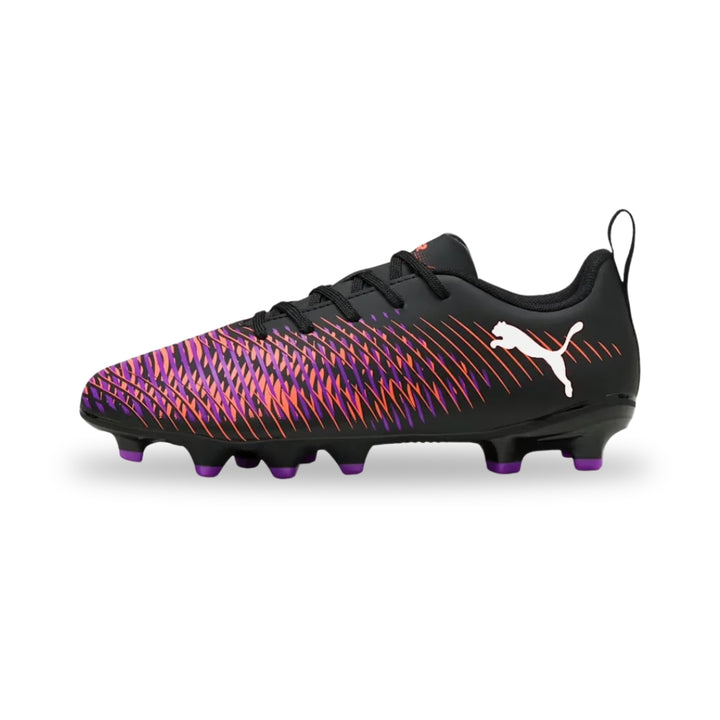 Puma Future 8 Play Junior FG/AG Boots - Black / White / Glowing Red