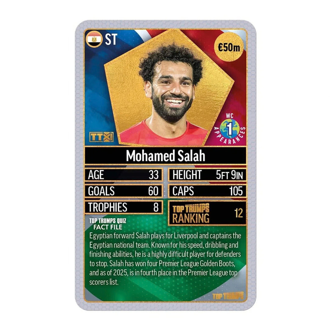 Top Trumps World Football Stars Top 200 Card Game – Chrome Silver