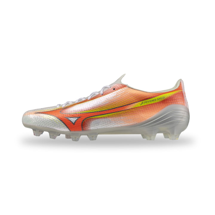 Mizuno Alpha III Elite FG – White / Lava Orange / Evening Primrose