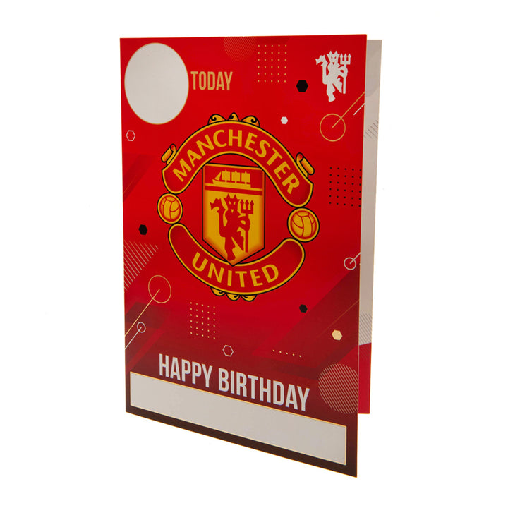 Manchester United FC Birthday Card With Stickers