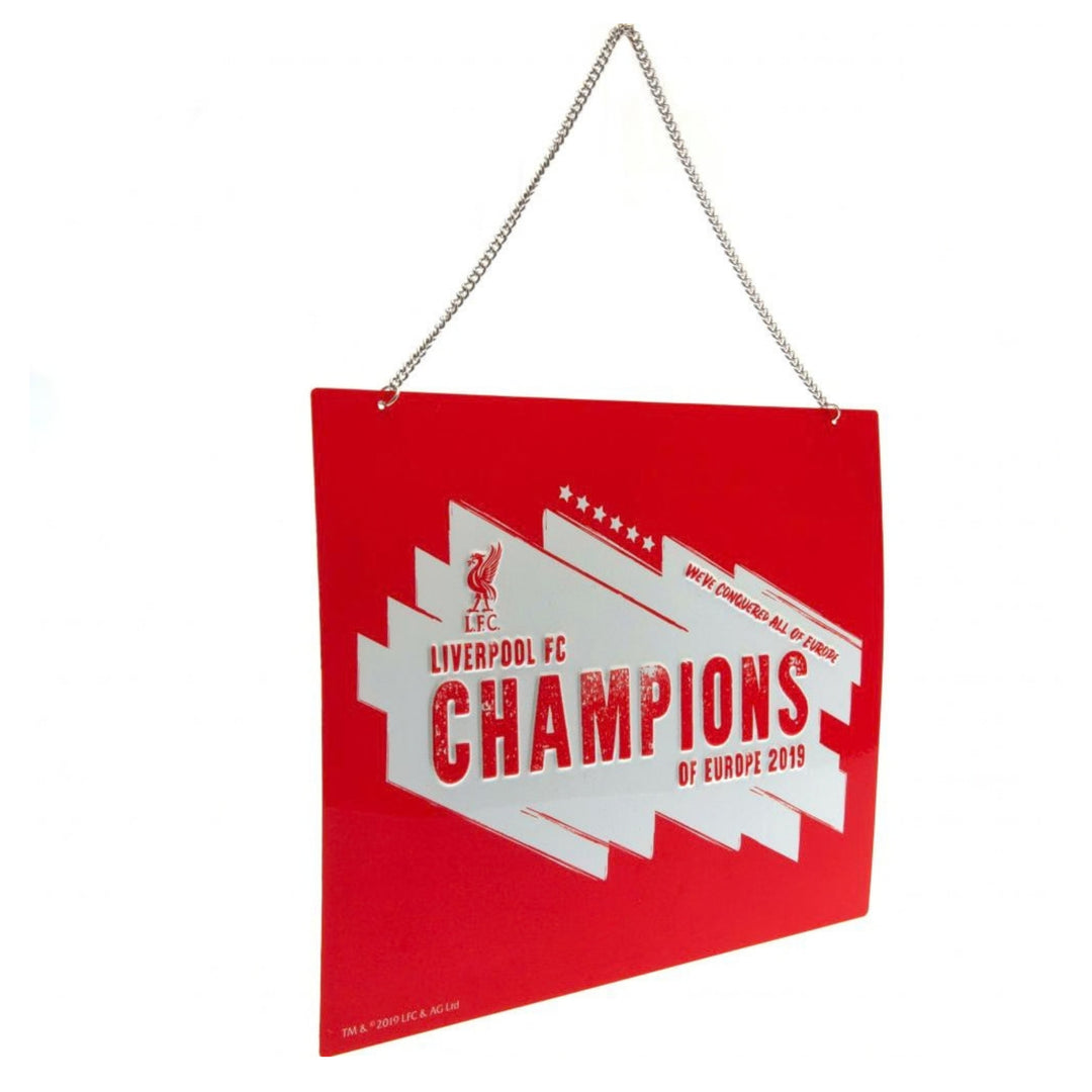 Liverpool FC Champions Of Europe Metal Sign