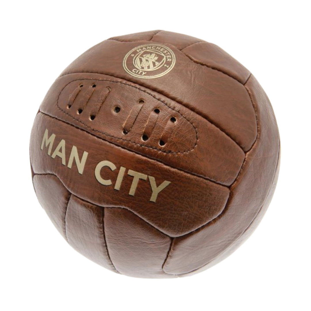 Manchester City FC Retro Faux Leather Heritage Ball