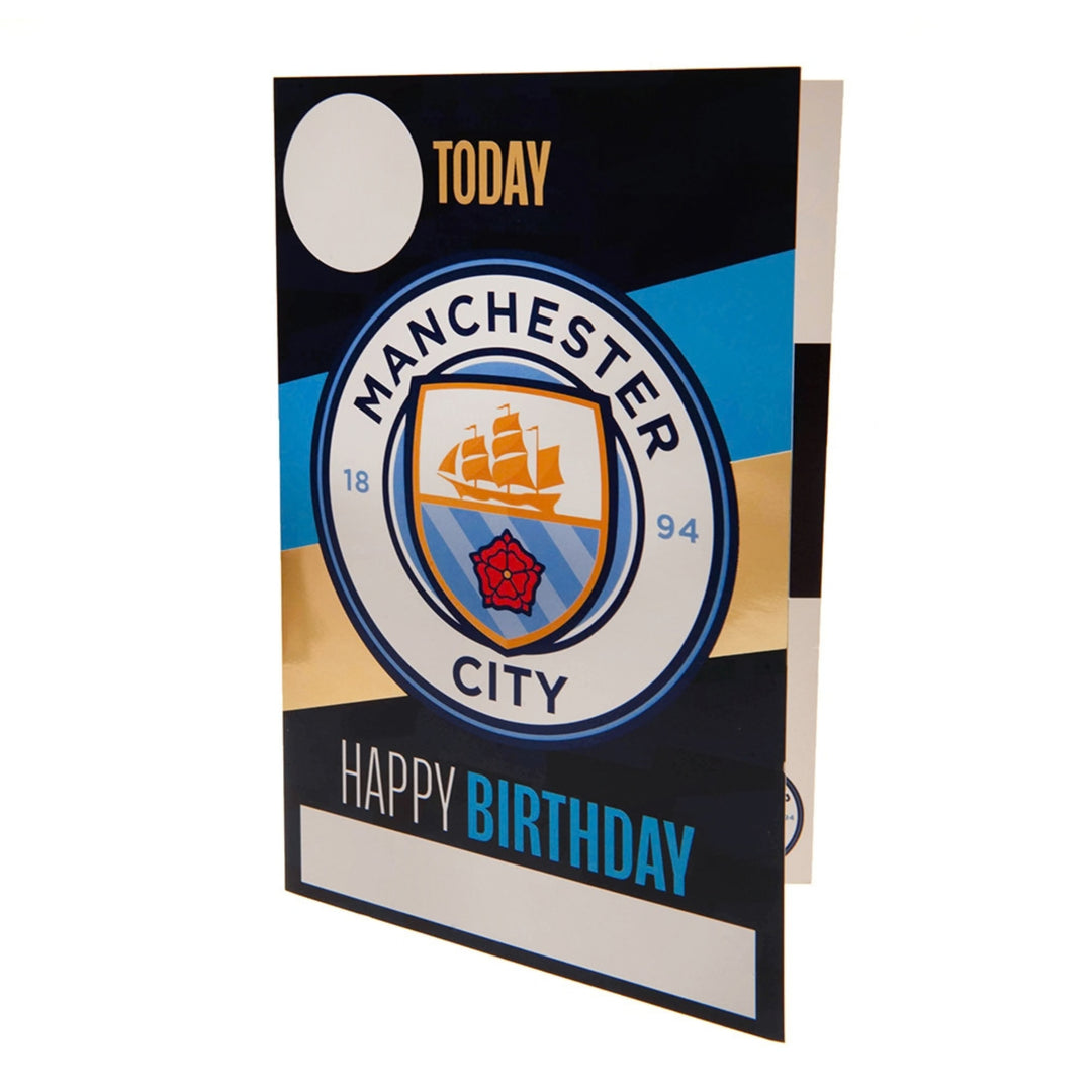 Manchester City FC Birthday Card With Stickers