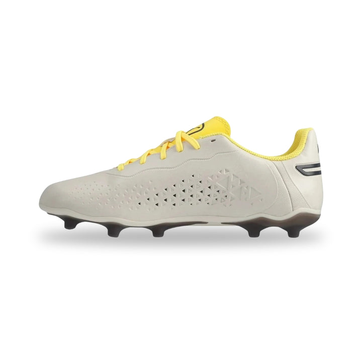 Puma King Match Junior FG/AG Boots - Alpine Snow / Asphalt / Yellow