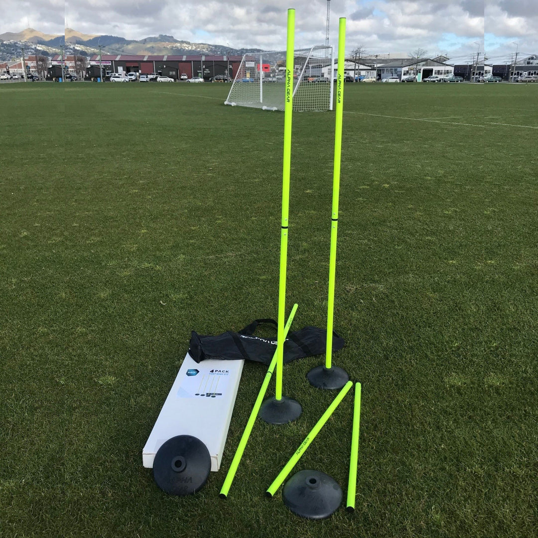 Alpha Agility Poles With Rubber Base - 4 Pack