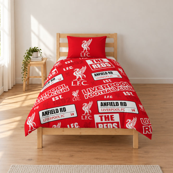 Liverpool Single Duvet Set